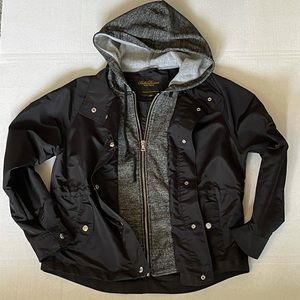 Black Utility Jacket with Hood